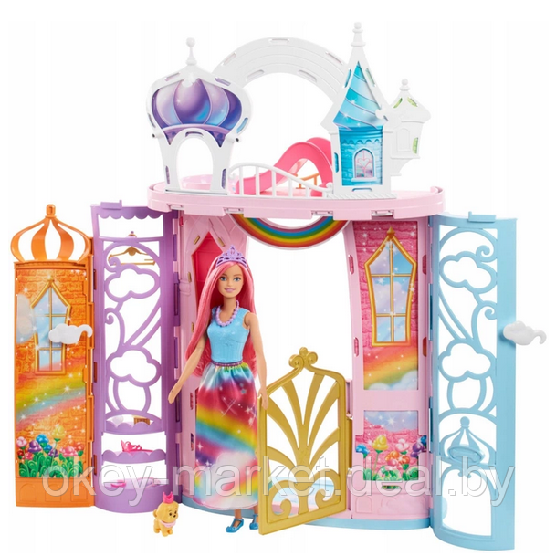 Игровой набор Barbie с куклой Переносной радужный дворец FRB15 - фото 3 - id-p95930742