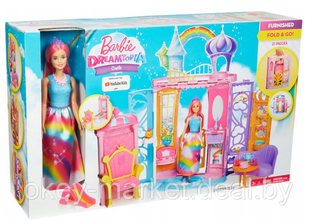 Игровой набор Barbie с куклой Переносной радужный дворец FRB15 - фото 2 - id-p95930742