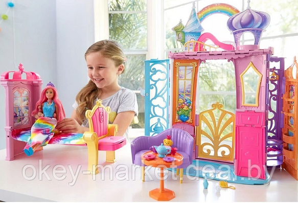 Игровой набор Barbie с куклой Переносной радужный дворец FRB15 - фото 5 - id-p95930742