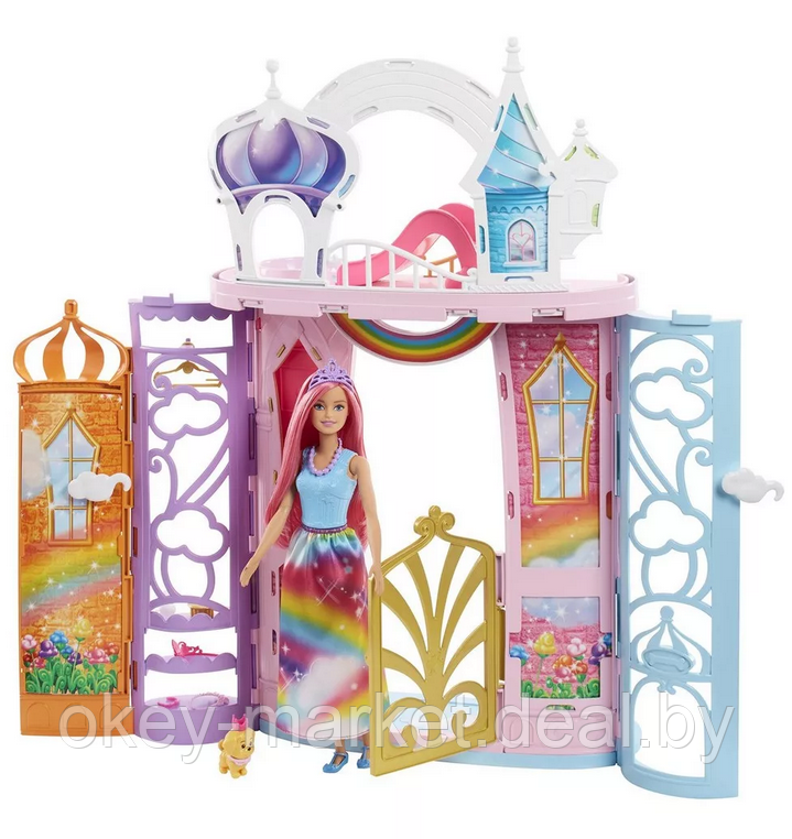 Игровой набор Barbie с куклой Переносной радужный дворец FRB15 - фото 6 - id-p95930742