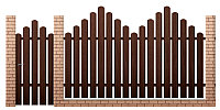 Заборы из металического штакетника
