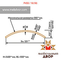 Заготовка для радиусных фасадов P450 Чистовое пиление в размер, 16 mm