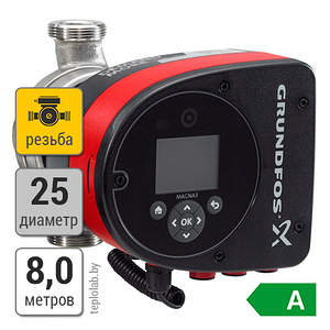 Циркуляционный насос Grundfos MAGNA3 25-80 N, 220 В