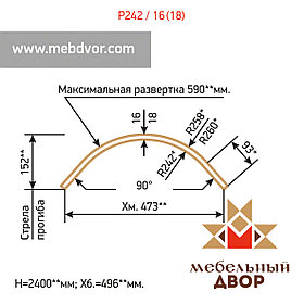 Радиусная панель P242 (16 mm)