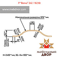 Радиусная панель P "волна" 242 (18 mm) 2440 mm - с двусторонней ламинацией