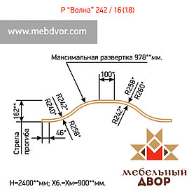 Радиусная панель P "волна" 242 (18 mm)