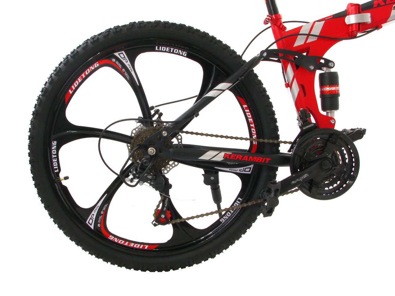 Велосипед на литых дисках складной KERAMBIT (КЕРАМБИТ) красный - фото 3 - id-p95973824
