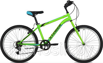 Подростковый велосипед Stinger 24" (24SHV.DEFEND) зеленый