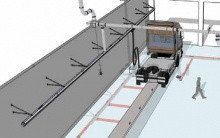 Рельсовая система для вытяжки отработавших газов, 16 метров, комплект с подвесом / GDK-150-16