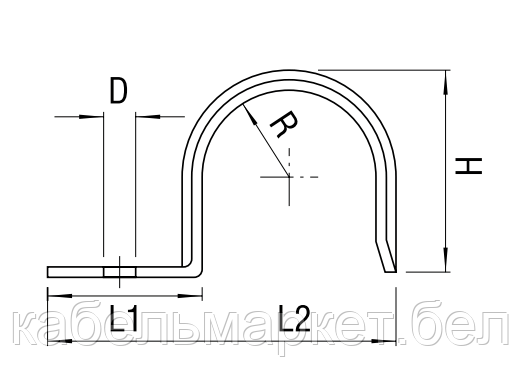 Скоба однолапковая d=24 - фото 4 - id-p96026640