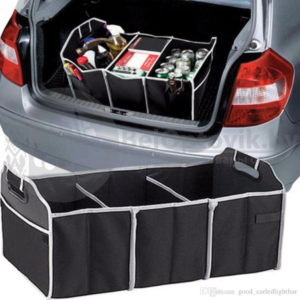 Складной органайзер для багажника автомобиля CAR BOOT ORGANIZER с 3 отделениями и термосумкой - фото 7 - id-p93844986