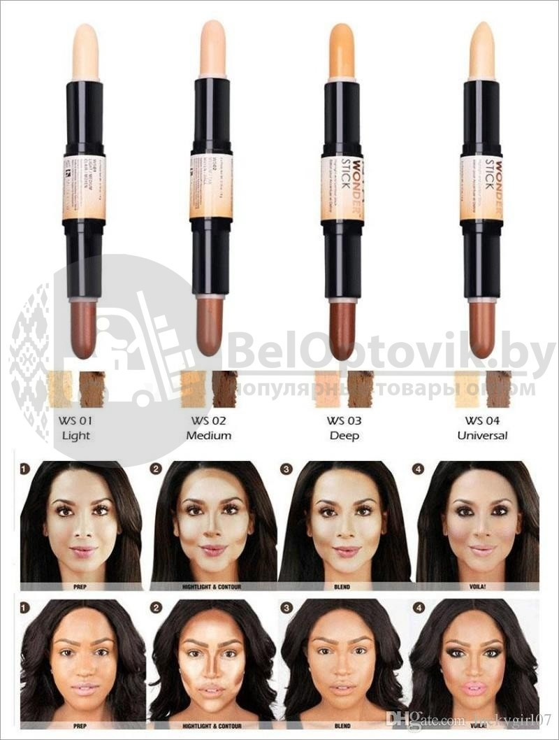 Ликвидация Корректор - карандаш NYX Wonder Stick 2 в 1 (контуринг) WS01 - Light Medium Clair Moyen - фото 5 - id-p93844999