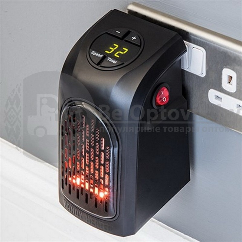 Портативный обогреватель быстрое тепло Rovus Handy Heater с пультом управления, 400W - фото 2 - id-p93845055