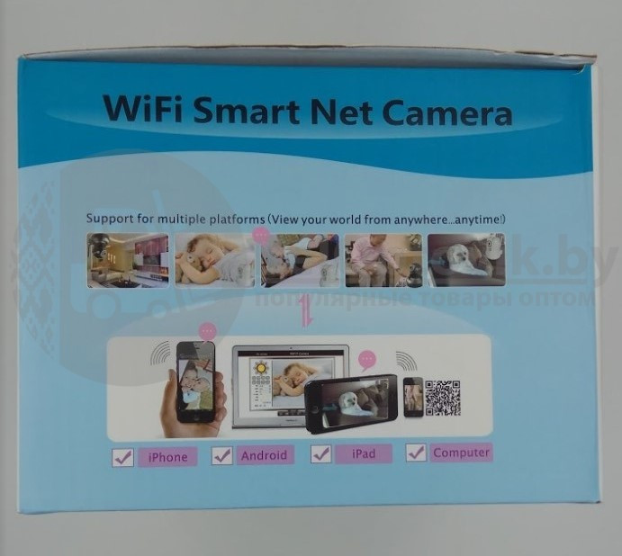 Беспроводная поворотная Wi-Fi камера видеонаблюдения Wifi Smart Net Camera v380s - фото 10 - id-p93845420