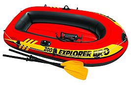 Intex Надувная лодка  двухместная Explorer 200 Set Intex (Интекс) 58357NP 196х102х33см с пластик. веслами и