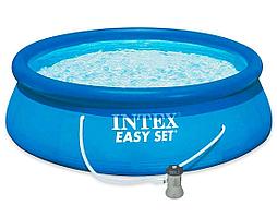 Intex Надувной бассейн Intex Easy Set Pool Set 28142NP 396x84 см + фильтр-насос и картридж