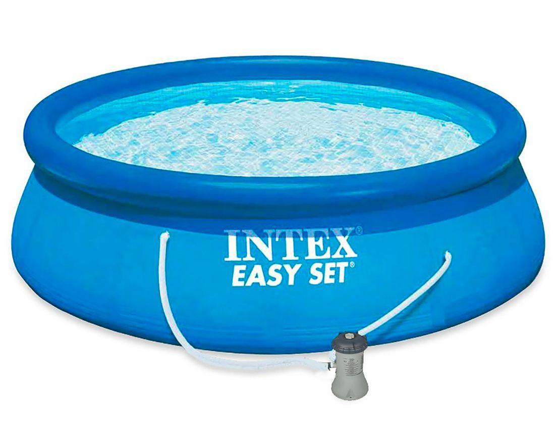 Intex Надувной бассейн Intex Easy Set Pool Set 28142NP 396x84 см + фильтр-насос и картридж - фото 1 - id-p96029626