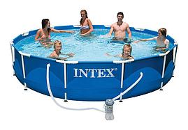 Intex 28212 Каркасный бассейн Intex METAL FRAME 366х76 см  Intex + фильтр-насос 2006 л/ч