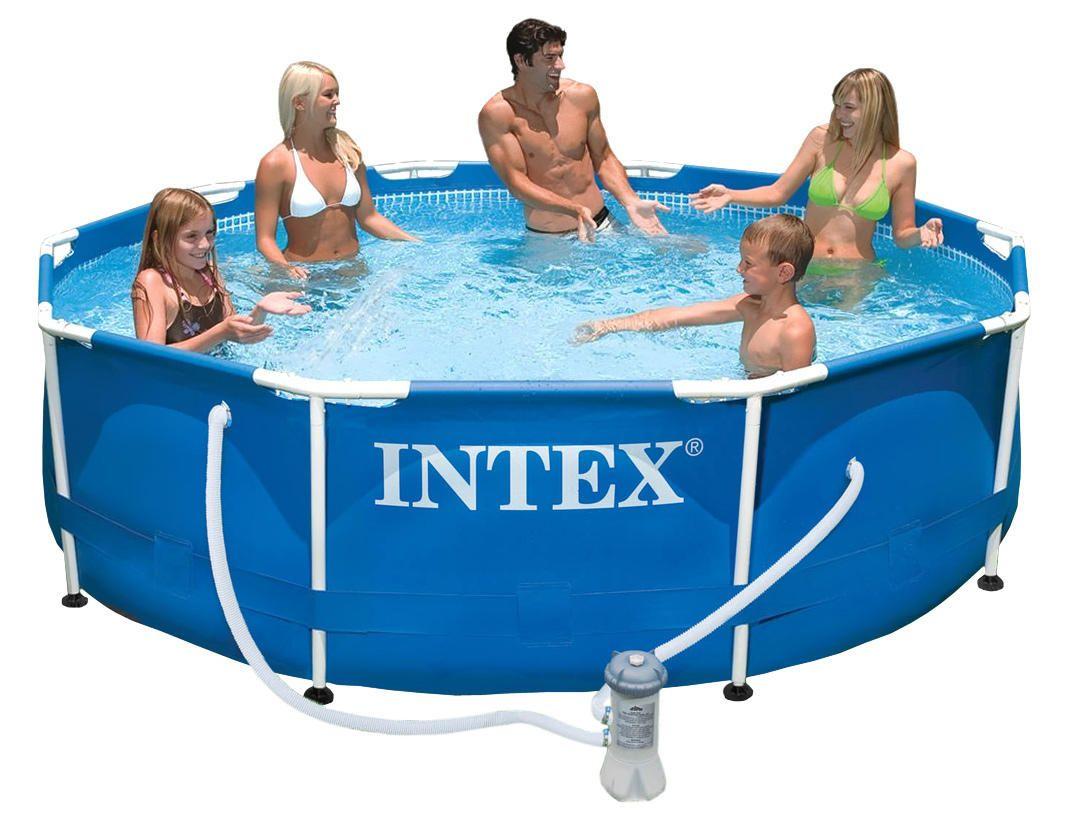 Intex 28202 Каркасный бассейн Intex METAL FRAME 305х76см + фильтр-насос 1250 л.ч, картриджный фильтр - фото 1 - id-p96030820