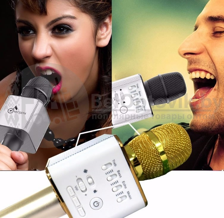 Беспроводной микрофон-караоке со встроенным динамиком Tuxun Q9 - фото 4 - id-p93845901