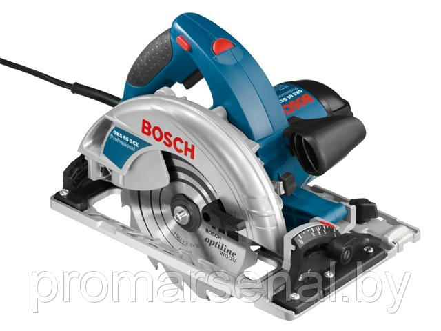 Циркулярная пила GKS 65 GCE, 1800 Вт, 65мм, карт. (BOSCH)