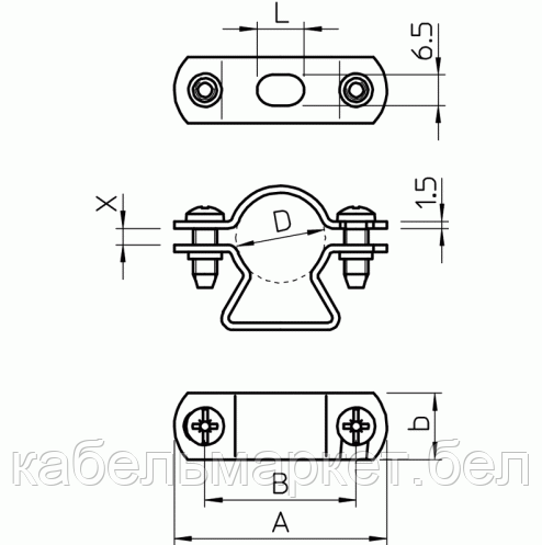 Скоба дистанционная d=25 - фото 2 - id-p96069004