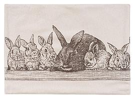 Полотенце рогожка "Семья Кроликов"