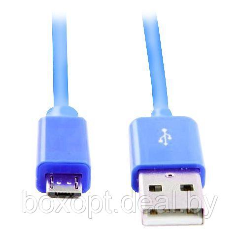 Дата-кабель Smartbuy USB - micro USB, цветные, длина 1,2 м, голубой - фото 1 - id-p96106716