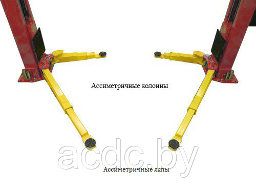 ATIS A245AC подъемник двухстоечный 4.5 Т, с верхней синхронизацией ассиметричный - фото 3 - id-p96122400