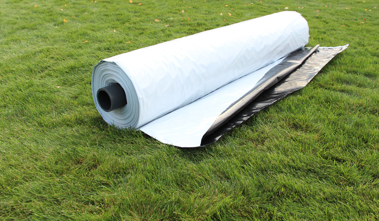 Пленка, 12-20 м х 50 м, 120-150 мкм черно-белая