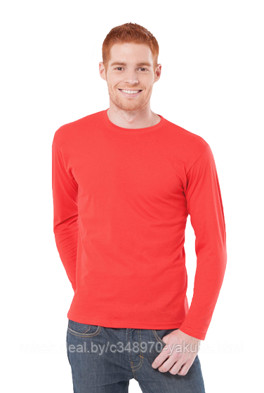 Майка мужская с длинным рукавом серая REGULAR T-SHIRT MAN - фото 1 - id-p96173756