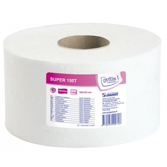 Бумага туалетная в мини рулоне GRITE Super 150м