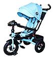 Велосипед детский трехколесный MINI TRIKE JEANS (12"/10" надувные колеса)	(арт. T400-17 JEANS) Голубой, фото 2