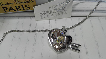 Подвеска Сердце с кристаллом Swarovski