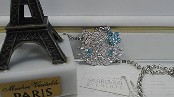 Подвеска Кошечка с  кристаллами Swarovski