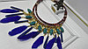 Красивое  ожерелье  с перьями, фото 2