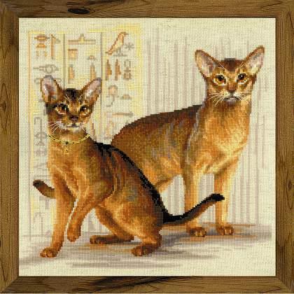 Набор для вышивания крестом «Абиссинские кошки».