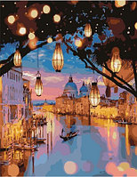 Картина по номерам Ночная Венеция в огнях | 40х50 | сложность 3 | цветов 27