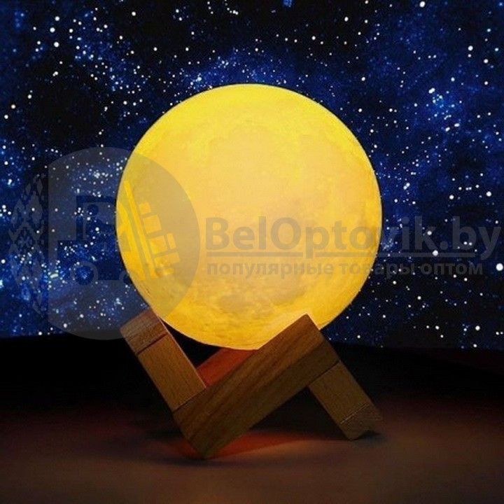 Лампа-ночник реалистичная объемная Moon Lamp Луна, d 15 см - фото 4 - id-p96236466