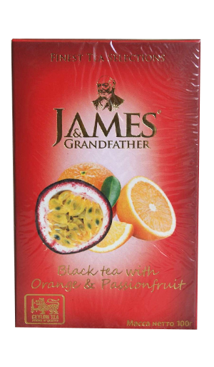 Чай James & Grandfather черный с добавлением апельсина и маракуйи, 100 г