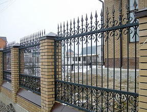 Кованые ворота, калитка и забор 32