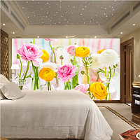 Фотообои цветы в спальню