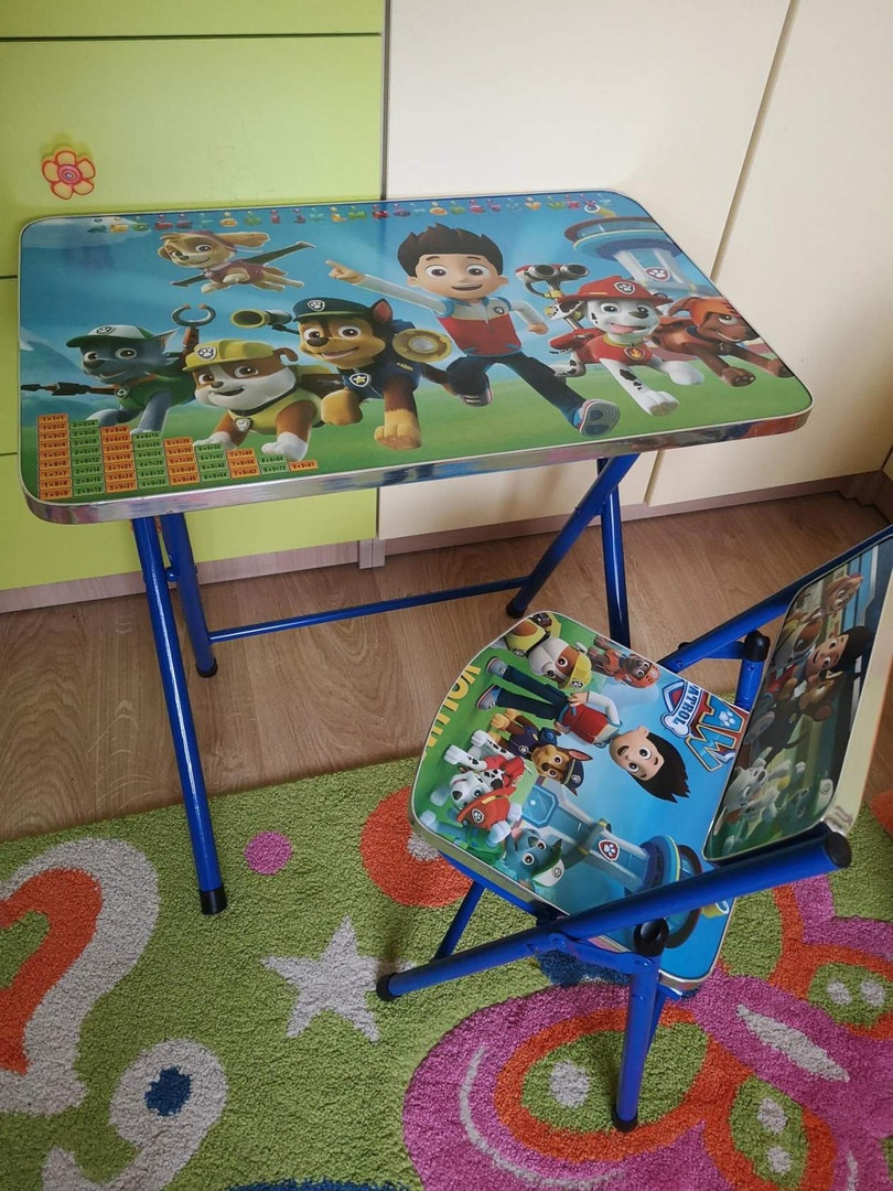 Детский складной стол со стулом "Щенячий патруль " - фото 1 - id-p96299931