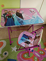 Детский складной стол со стулом "Холодное сердце "