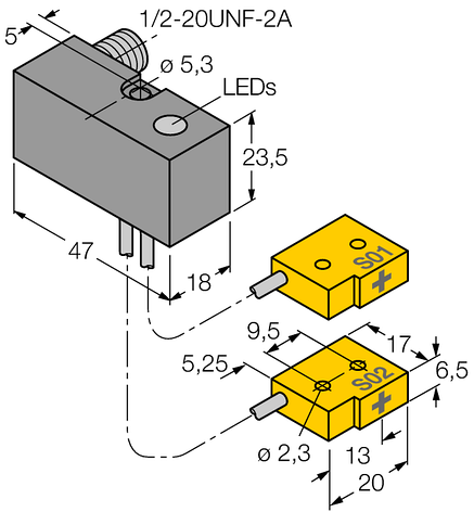 4200204 | NI2-Q6.5-ADZ32-0.1-FSB5.4X4/S304, фото 2