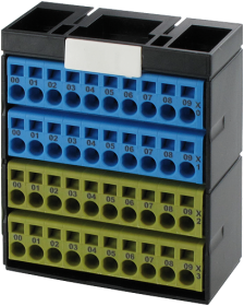 56110 | POTENTIAL TERMINAL BLOCK BLUE YELLOW