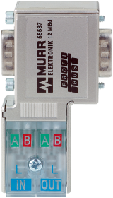 55586 | PROFIBUS-PLUG-MALE (SUB-D) 90° WITH PG