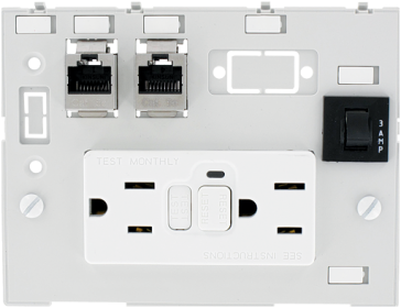 4000-68000-4120000 | MODLINK MSDD DBL COMBI INSERT USA 2XNEMA 5-15, фото 2