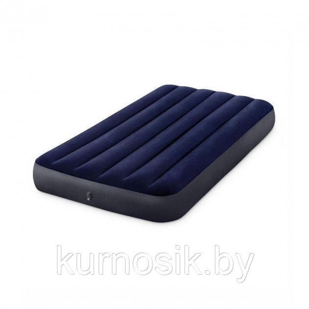 Односпальный надувной матрас Intex Classic Downy Airbed, синий (64757)