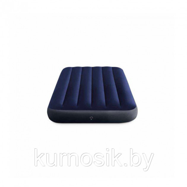 Односпальный надувной матрас Intex Classic Downy Airbed, синий (64757) - фото 2 - id-p96364095